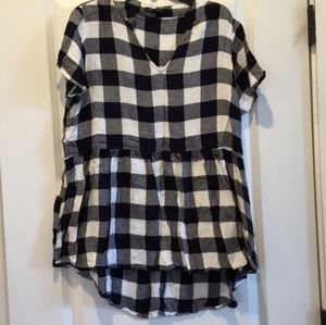 Roolee Piper and scoot buffalo print peplum top